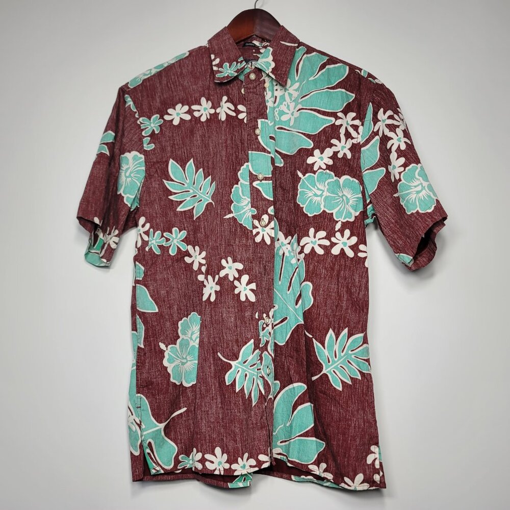 REYN SPOONER Aloha Floral Mens Medium Hawaiian Shirt